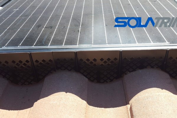 array on tile roof w solar panel
